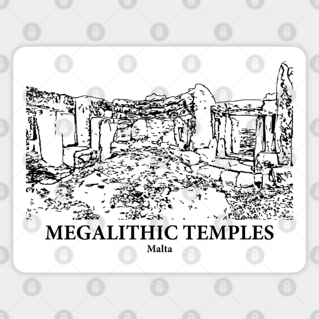 Megalithic Temples - Malta Magnet by Lakeric